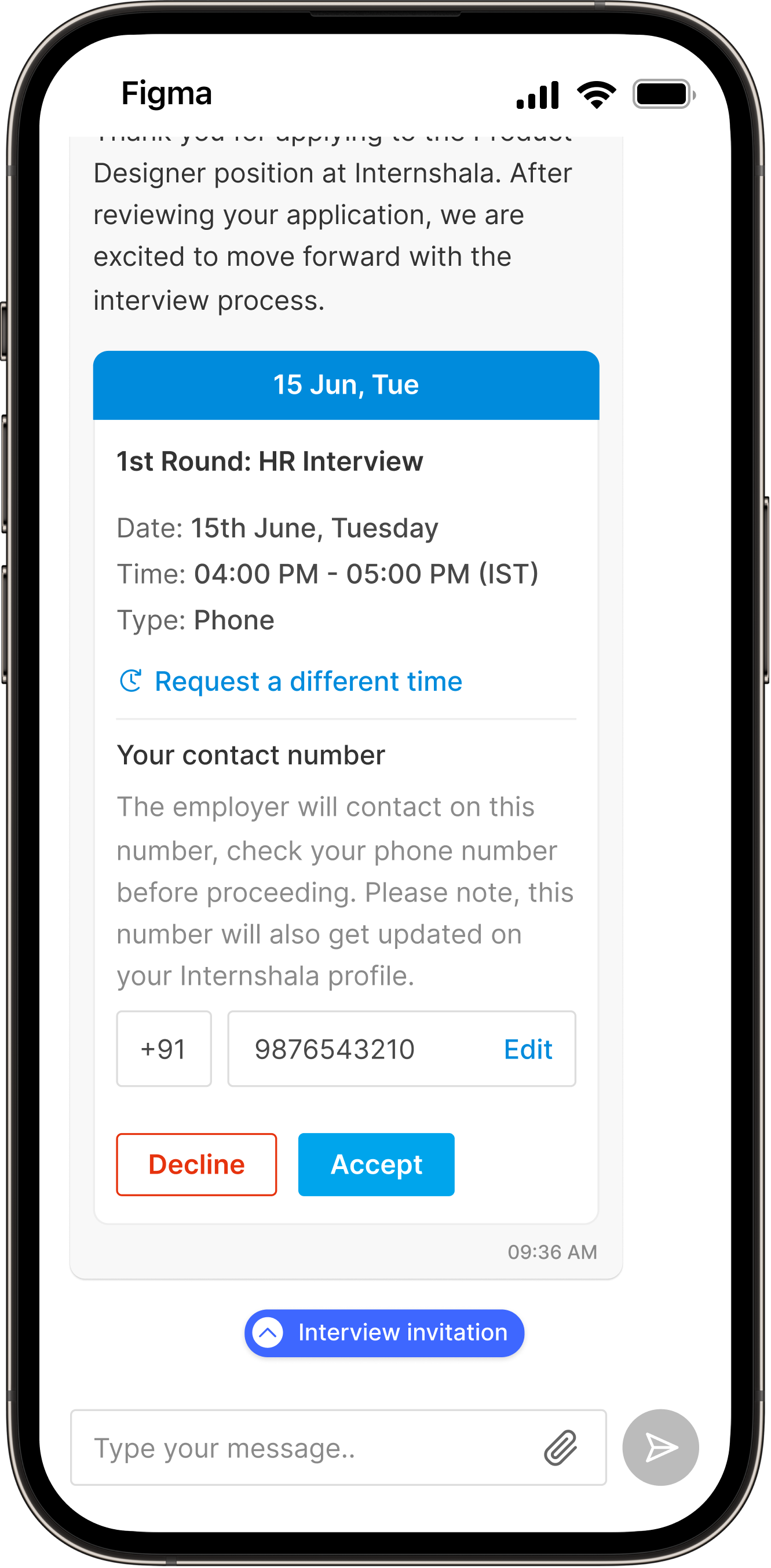 Mobile mockup