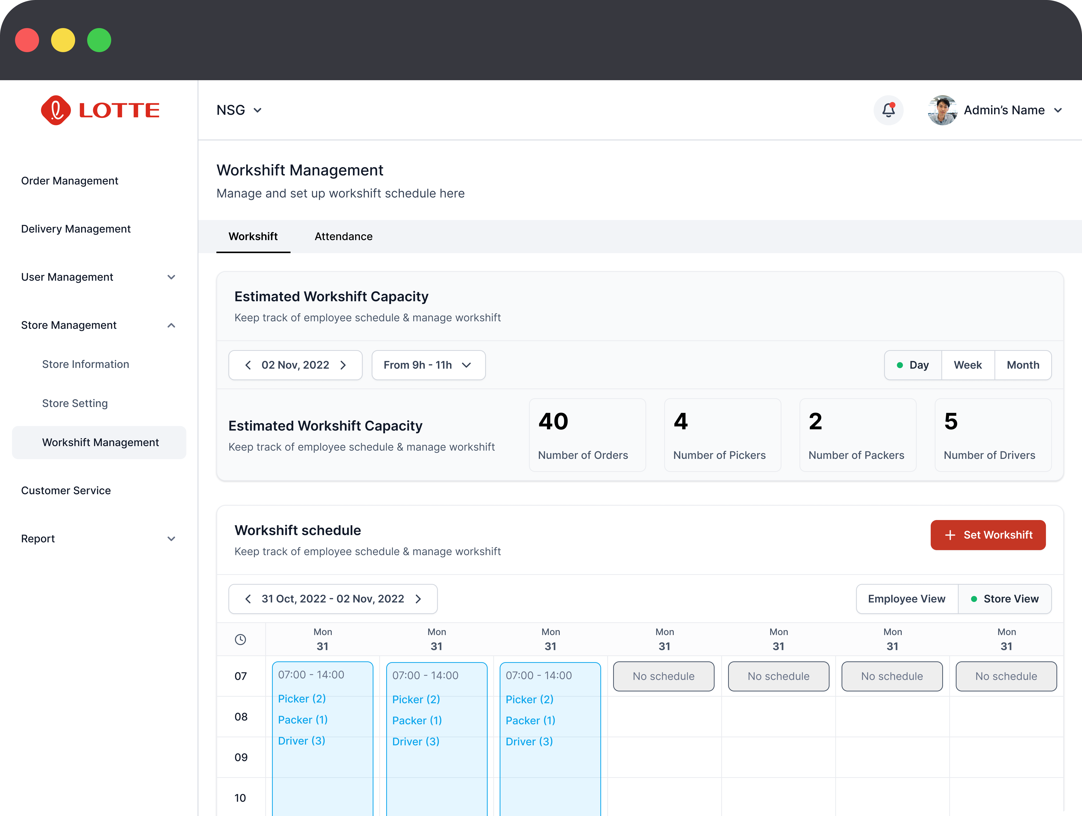 Web mockup
